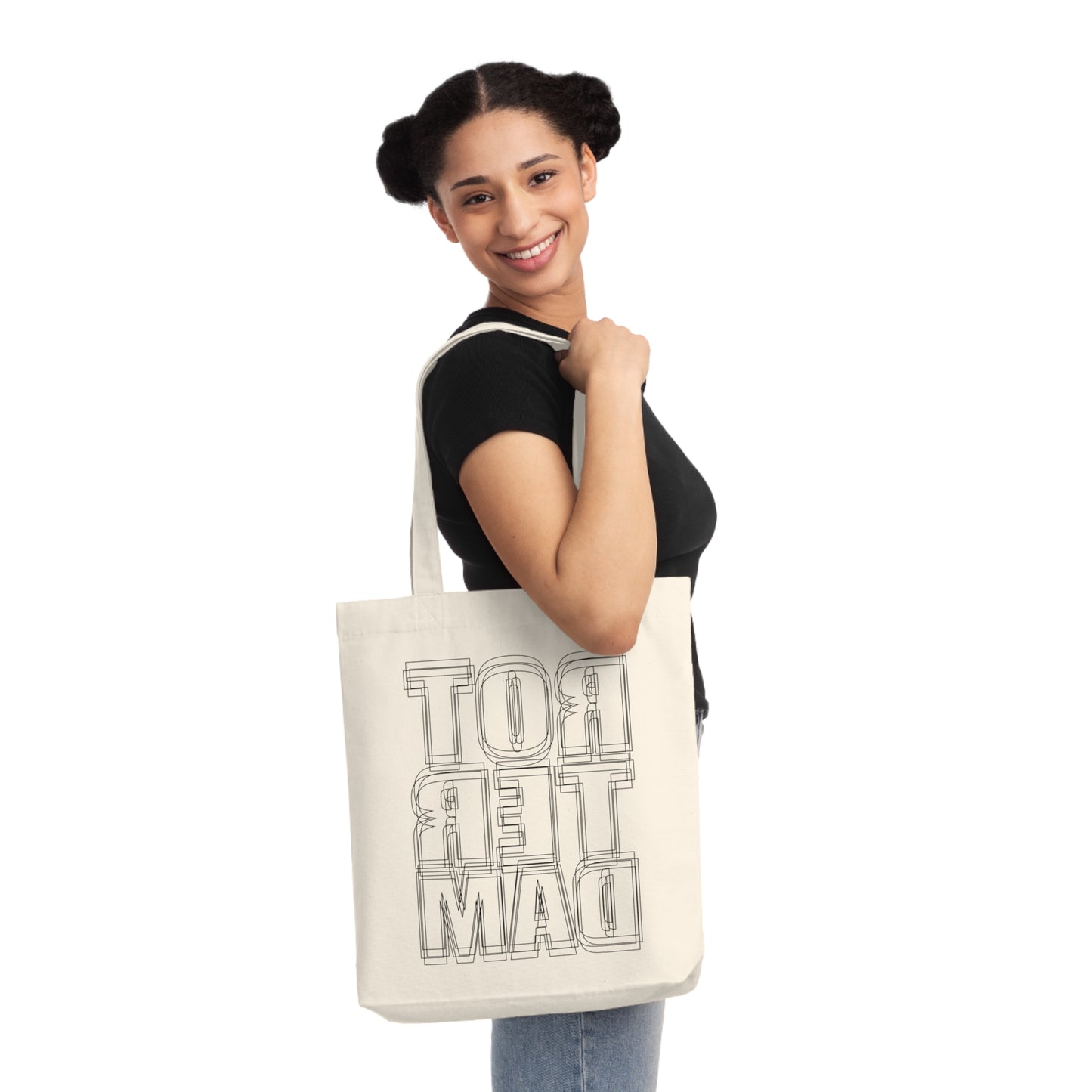 Triple Line Woven Tote Bag