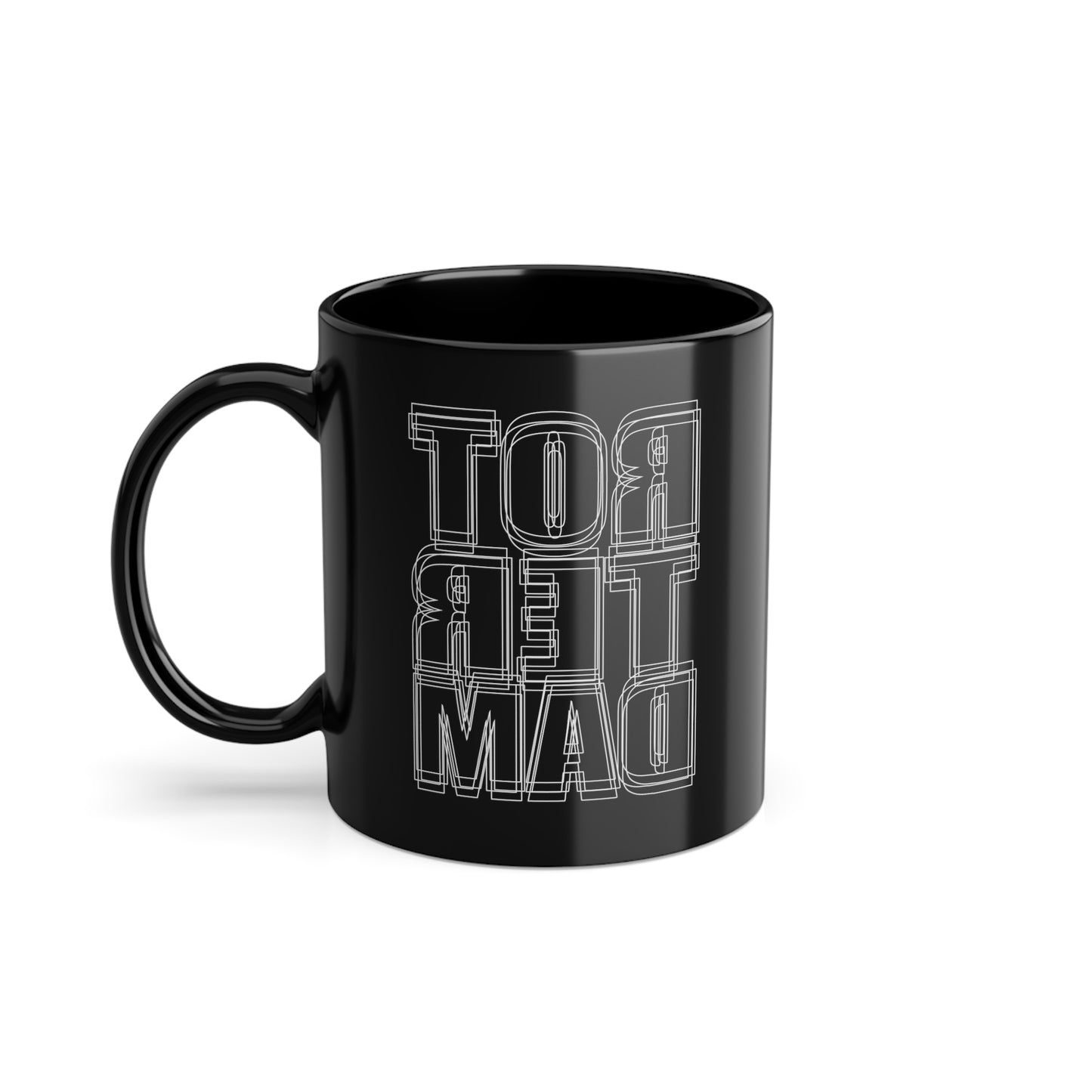 Triple Line Black Mug